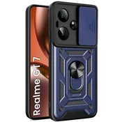 GS Oklepno ohišje za Realme GT 7 / 7T, CamShield Slide, modro