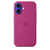 Apple silikonski ovitek z MagSafe za iPhone 16 - fuksia