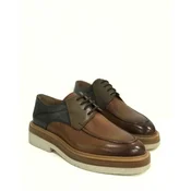 Muške braon kožne classic urban cipele - 4