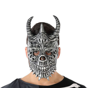 NEW Maska Halloween Moški demon Okostnjak Siva (20 X 33 cm)