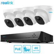 Reolink Reolink RLK8-800D4-A varnostni komplet, 1x NVR snemalna enota (2TB HDD) + 4x IP kamere D800, zaznavanje gibanja/oseb/vozil, 4K Ultra HD, IR LED luči, snemanje zvoka, aplikacija, IP66 vod, (20533046)