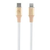 Guess Kabel Guess Ebossed Logo USB-C/Lightning 1.5m hitro polnjenje - zlat