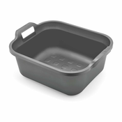 Sivo plastično vedro z dvema ročajema Addis, 39 x 32 x 14 cm