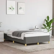 shumee vidaXL Posteljni okvir brez vzmetnice, temno siv, 120x200 cm, oblazinjen s tkanino
