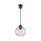 Brilagi - LED luster na sajli RETRO GLASS 1xE27/60W/230V O 18 cm smeda/prozirna