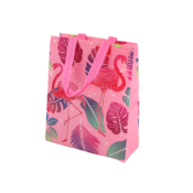 slomart Čudovita roza darilna vrečka s flamingi 30,5x24,5x10cm
