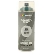 Industrijski akrilni lak sprej RAL HG 400ml Motip - RAL 6004 modro zelena