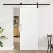 vidaXL Drsna vrata ORKDAL Bela 83 x 202 cm Trdna borovina