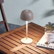 Lindby LED namizna svetilka Arietty, bež, z možnostjo zatemnitve, IP65 - Dnevna soba/jedilnica - Sodobni - peščeno bež - Aluminij