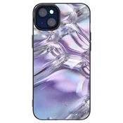 Silikonski črni ovitek za Apple iPhone 14 Plus - Iridescent bubbles