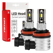 LED avtomobilske žarnice AMiO H-mini H8/H9/H11/H16 6500K CANBUS