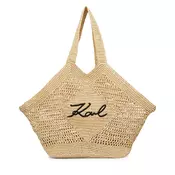 Karl Lagerfeld Torba za na plažo  bež / črna