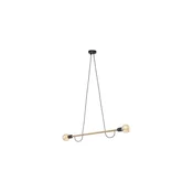 Lestenec na vrvici HELIX 2xE27/15W/230V črna/bež