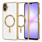 Ovitek Techsuit Luxury Crystal MagSafe za Samsung Galaxy A07 - zlat