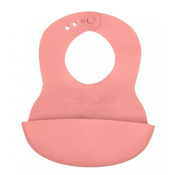 BabyOno Silikonski podbradak 6 m+ - Roza