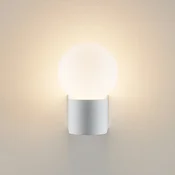 Molto Luce Lanu Okrogla zunanja stenska svetilka, bela, aluminij/steklo - Sodobni
