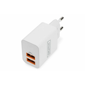 USB Punjač 2x USB-A 15W, 2x 2,4A, white