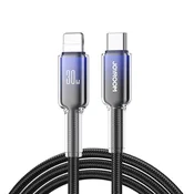 slomart Kabel Joyroom S-A42 Crystal-Clear Series 30W USB-C - Lightning 1,2m - črn