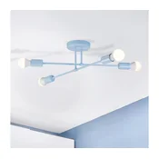 Pritrjen stropni lestenec CAMBRIDGE 4xE27/15W/230V modra