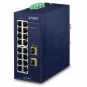 PLANET IGS-1820TF mrežni prekidac Neupravljano L2 Gigabit Ethernet (10/100/1000) Plavo