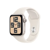 Apple Watch SE: GPS, 40mm, ohišje iz aluminija v zvezdnati barvi, pašček Sport Band v zvezdnati barvi - S/M