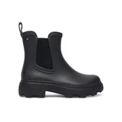 Gumijasti škornji Tommy Hilfiger Flag Cleated FW0FW09387 Črna