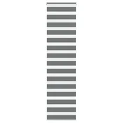 Zebra zavjesa tamno siva 55x230 cm Širina tkanine 50,9 cm Poliester