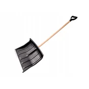 shumee Črna lopata za sneg z lesenim ročajem