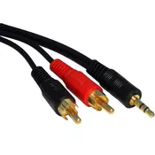 Kabl audio 3.5mm - 2xRCA 5m crni