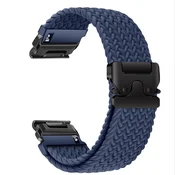 INF Združljiv z Garmin Fenix 8/7X Pro/955/965 elastičen najlonski pleten pašček Blue 20 mm, (5000079930)