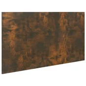 Vidaxl Posteljno vzglavje dimljeni hrast 160x1,5x80 cm konstruiran les