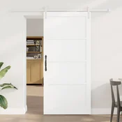 vidaXL Drsna vrata 93 x 202 cm Inženirski les Bela