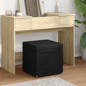 vidaXL Stolica Črna 41 x 41 x 40 cm Tkanina in obdelano les