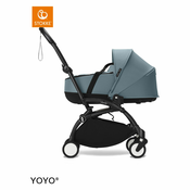 Stokke Ogrodje vozička black frame z new born shell Yoyo aqua