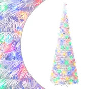 Vidaxl Pop-up LED božično drevo 120 cm 50 LED PVC in PET Bela