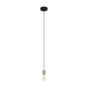 Eglo 43802 - Luster na sajli YORTH 1xE27/40W/230V hrom