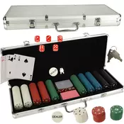 Poker set v kovčku – 500 žetonov in 2 paketa kart - Rojstni dan - Za 18 let