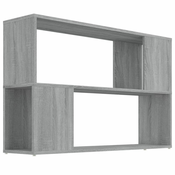 Ormaric za knjige sivi hrast 100x24x63 cm konstruirano drvo