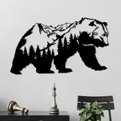 Opviq Zidna dekoracija Orso-1, 71x41 cm, 1.5 mm, Crna