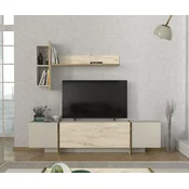Hanah Home Set Tv komoda i zidna polica Veyron, Krem