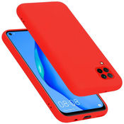 Cadorabo CADORABO Ohišje, združljiv s Huawei v tekoči rdeči barvi - zaščitni pokrov iz fleksibilnega silikona TPU, (20585714)