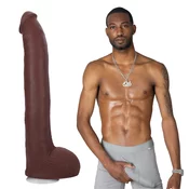 Doc Johnson Signature Cocks Hollywood Cash ULTRASKYN Vac-U-Lock 11 Chocolate