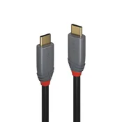 LINDY USB 3.2 Gen2x2 kabel C - C, 5A, Power Delivery (PD), 20 Gbps, M/M, 0,5 m, crni 36900