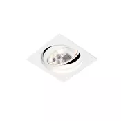Kvadratni vgradni reflektor beli nastavljiv - Chuck 111