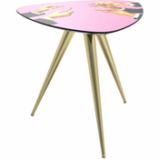 Klubska mizica TOILETPAPER LIPSTICKS, 57 x 48 cm, roza, Seletti
