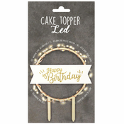 Scrapcooking Leseni okrasek za torto LED - Happy Birthday