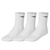Mizuno Training Crew 3P Socks, White - M