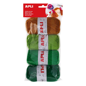 APLI Apli Klobčiči volne zeleni toni 50g 4 kos, (20455713)