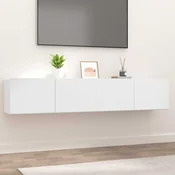 Vidaxl vidaXL Stenske TV omarice, 2 kosa, bele, 80x30x30 cm