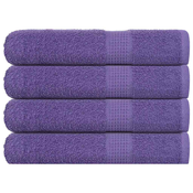 Vidaxl vidaXL Savna brisače, 4 kosi, vijolične, 80 x 200 cm, 100 % bombaž